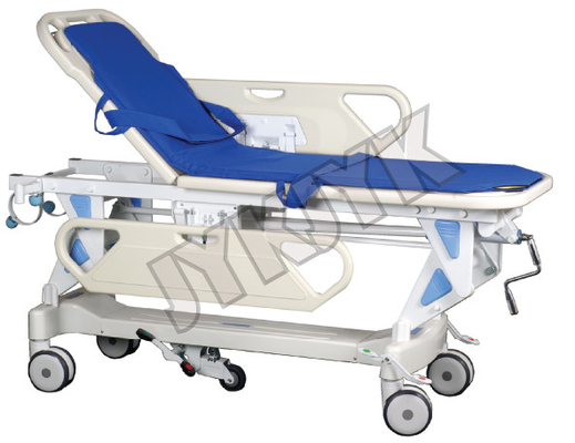 Integrated Adjustable Hospital Patient Trolley Stretcher With Backrest