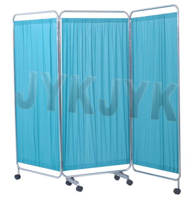 Waterproof Hospital Furniture Accessories Three Section Examination Patient Partition Screen