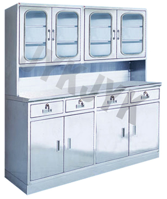 OEM Lockable Medicine Cupboard Stainless Steel Hospital Cabinets Apparatus With Drawers
