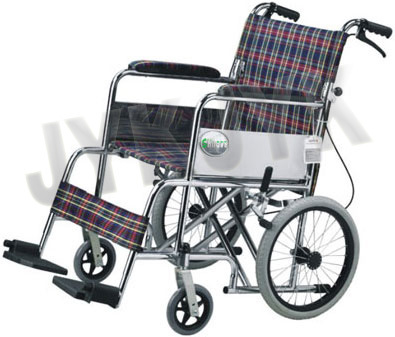 Detachable Upholstery Medical Wheel Chair Drop Back Handle Powdercoated Steel