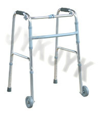 Medical Aid Lightweight Aluminium Walking Frame Rollator Foldable Custom