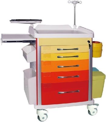 Aluminum frame emergency cart  Nursing Trolley Crash Medical Cart